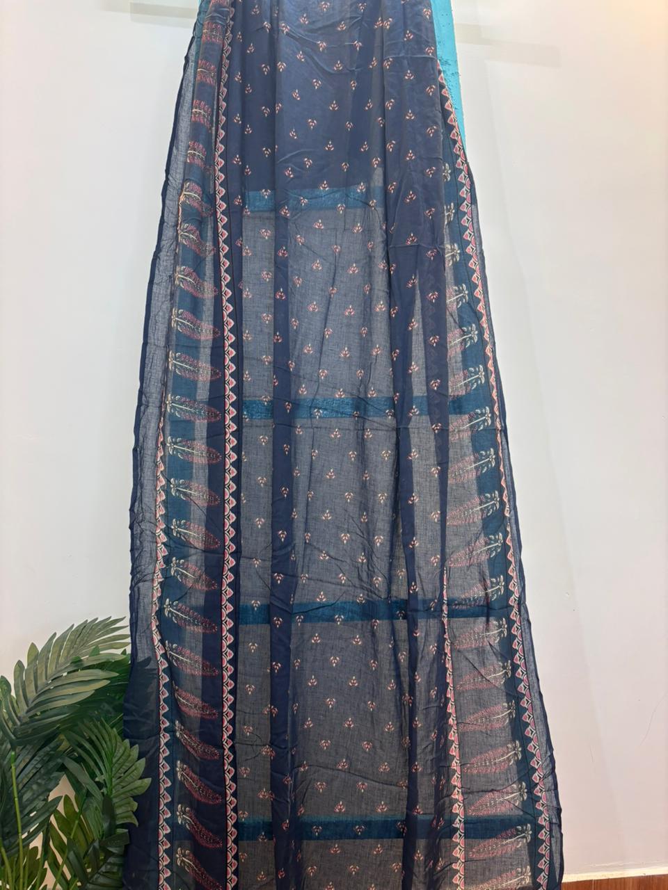 DARK NAVY BLUE KURTI SET