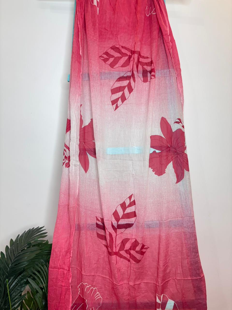 Pink Floral Kurti Set